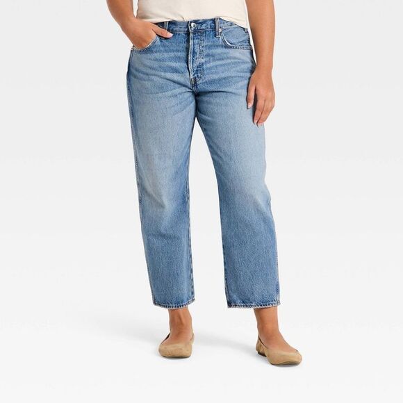 Women's Mid-Rise Boyfriend Jeans - Universal Threa Vintage Light Wash - Picture 4 of 4